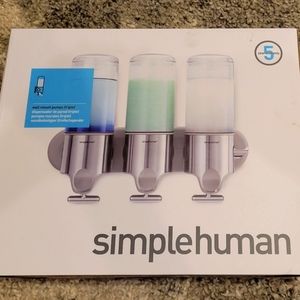 Simplehuman wall mount soap dispenser triple pumps